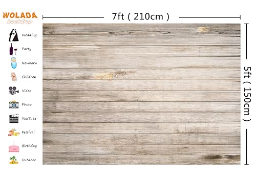 Fondo Fotográfico de Madera Rústica 7x5FT miniatura 3