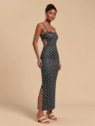 Image of Floerns Women's Tropical Bow Tie Back Long Dress Sleeveless Maxi Dress
