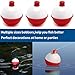 Surf turtle Fishing Bobber 10 pcs 1.5 Inch Fishing Floats Red/White Bobbers Snap-On Push Button Buoy Float Fishing Tackle Accessories