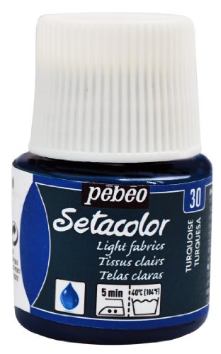 Pebeo Setacolor Fabric Paint 45ml Bottles | Light Fabrics Colour Range | NEW (Turquoise)
