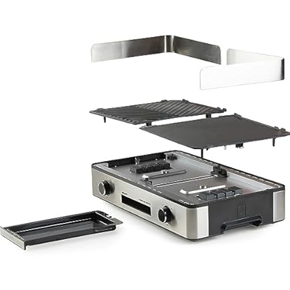 DOMO DO9259G Barbecue Genius – Tischgrill elektrisch mit 2 Temperaturzonen – 2400 W – Kontaktgrill & Panini Grill – Schwarz – Bild 7