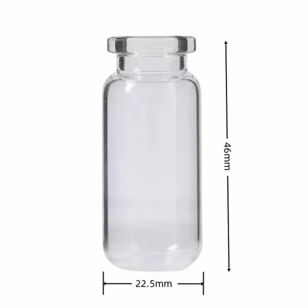 100 stücke Fläschchen Crimp 10ml Klar Crimp-top Headspace Fläschchen Glas Jaw Fläschchen Nur Rplacement