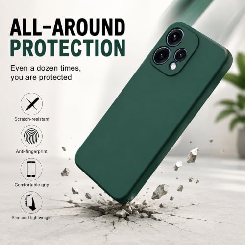 Image of Back Cover Compatible with Oppo Reno15 5G | Full Camera Protection | Premium Liquid Silicon Case | Flexible Bumper Case for Oppo Reno15 5G (Green)