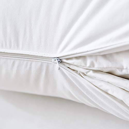 Aikoful Premium Adjustable Queen Size Goose Feather Pillow With 100% Cotton Cover (Queen Size) #TOP6