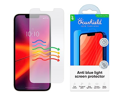 Image of Ocushield Anti Blue Light Tempered Glass Screen Protector for iPhone 13 Pro Max | iPhone 14 Plus - Protect Your Eyes, Reduce Migraines & Improve Sleep
