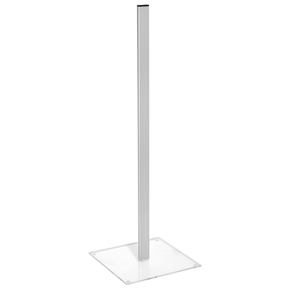 Ständer 900mm mit Fuß aus Acrylglas passend für viele Zeigis® Losboxen | Für die erhöhte Präsentation von vielen Zeigis Losboxen in 15 und 20cm, einfach Befestigung mit 2 Schrauben