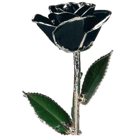 Living Gold Real Rose Dipped in Platinum (Black) Cover