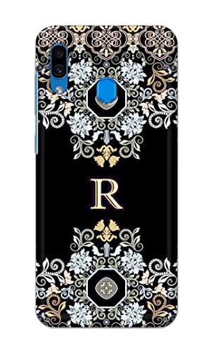 Image of PRINTFIDAA Name II Initial II Letter Floral Pattern Alphabet R Printed Designer Hard Back Case Cover for Samsung Galaxy A20 / Samsung A30 / Samsung M10S -(SF) MVN1007