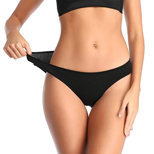 Image of Women's High Waist Cotton Underwear Soft Brief Panties Decorated with Lace Regular and Plus Size