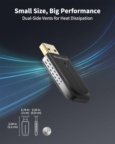 Image of BrosTrend 2-in-1 USB WiFi Bluetooth Adapter for PC, AX900 WiFi 6 + BT 5.4