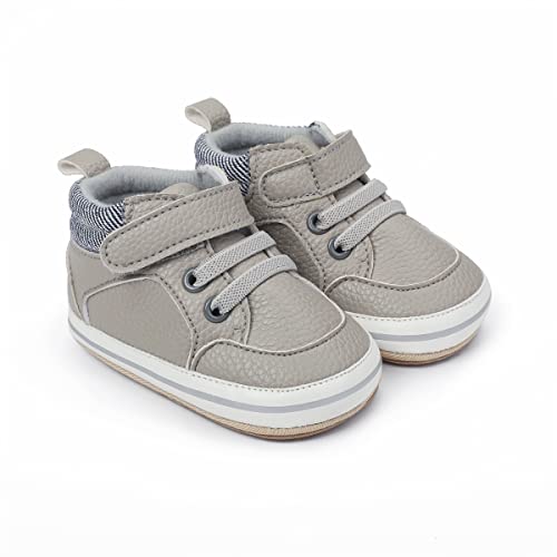 Image of E-FAK Baby Shoes Boys Girls Infant Sneakers Non-Slip Rubber Sole Toddler Crib First Walker Shoes