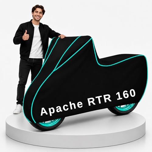 Image of My NEW Covers 100% Water Resistance Apache RTR 160 Bike Cover | Taffeta Body Cover for Rain & Sun | UV Protection, Dustproof, Scratch Resistant, Windproof, Heat Resistant, Vehicle Specific Fit