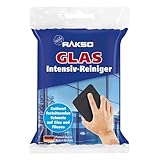 RAKSO Glas-Intensivreiniger - 1 Scheibenreiniger aus Edelstahlwolle, kratzfrei, Glasreiniger & Fliesenreiniger für Wand/Boden-Reiniger