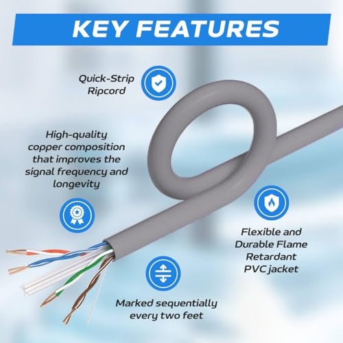 Cable SATMAXIMUM Cat6 1000ft Pull Box UTP RJ45 miniatura 2
