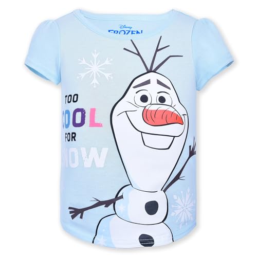 Disney Frozen Girls 4 Pack Short Sleeve T-Shirt for Toddler and Big Kids4