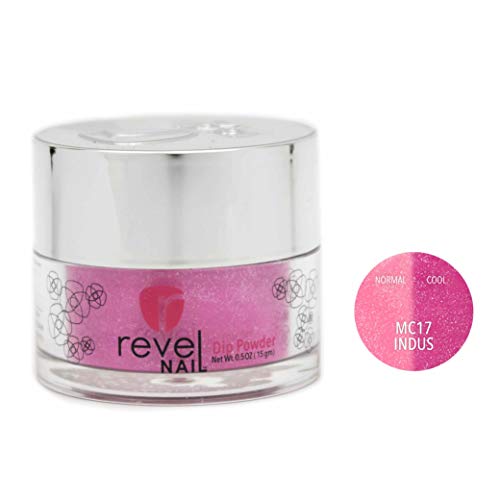 Revel Nail Dip Powder | for Manicures | Nail Polish Alternative | Non-Toxic & Odor-Free | Crack & Chip Resistant | Can Last Up to 8 Weeks | 1oz Jar | Mood Changing | Indus
