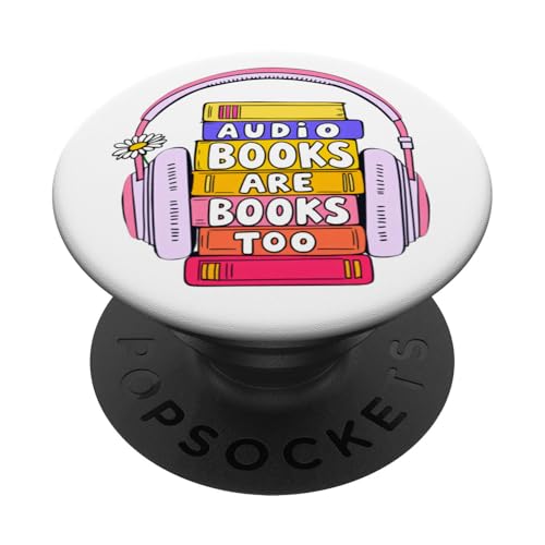 Anche gli audiolibri sono libri: topo di biblioteca, Nerd, Lettura, Geek PopSockets PopGrip Adesivo