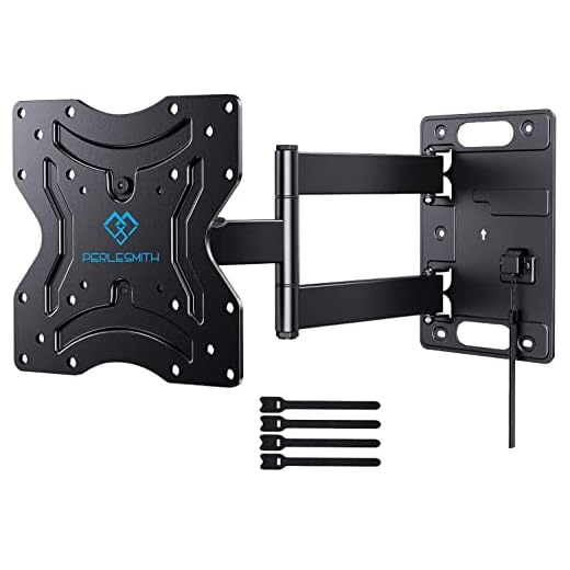 PERLESMITH Lockable RV TV Mount for 13-42 Inch TVs up to 77 lbs, RV TV Mount for Camper Trailer Motor Home Truck, Full Motion RV TV Wall Mount with Articulating Arm Swivels Tilts, Max VASE 200x200mm