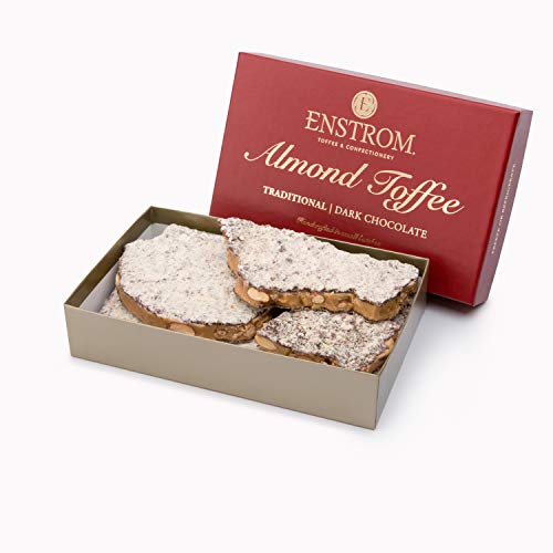 ALMOND TOFFEE - 1lb. DARK CHOCOLATE
