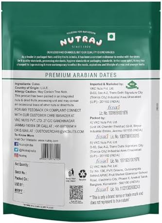 Nutraj Gold Arabian Dates 1Kg (2 X 500G)