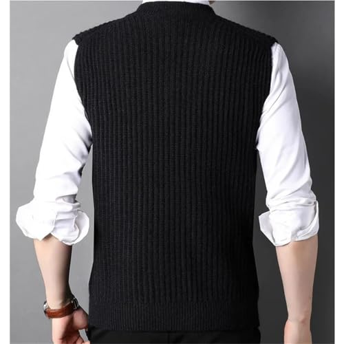 Dcvmvmn Men Sweater Vest Plus Size Spring Autumn Oversize Mens Solid Simple All-Match V-Neck Vests2