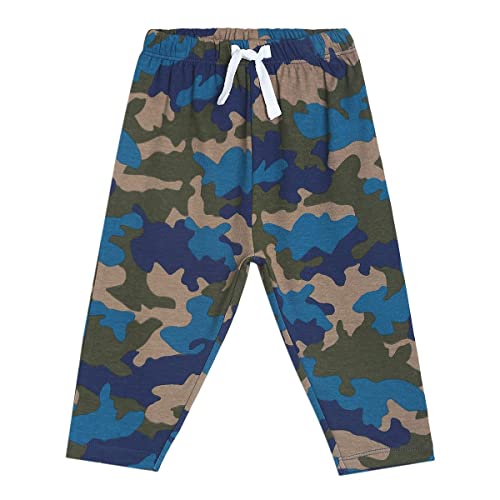 Image of miniklub Boys Blue Solid Pure Cotton Track Pants