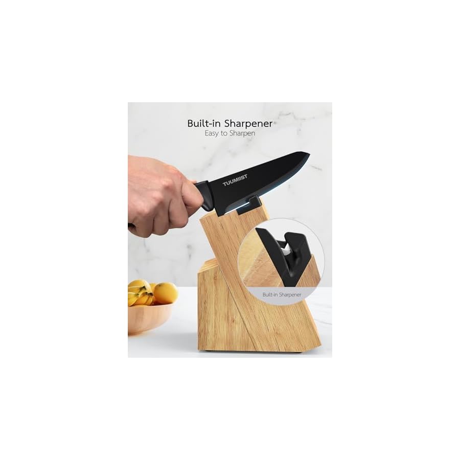 18-Piece-Knife-Sets-for-Kitchen-with-Block-and-Sharpener-Kitchen-Utensils-Set-Removable-Utensil-Holder-Wood-Black-Precision-Cutting-Effortless-Sharpening-Convenient-Organization TUUMIIST 18-Piece Knife Sets for Kitchen with Block and Sharpener & Kitchen Utensils Set & Removable Utensil Holder (Wood & Black)-Precision Cutting, Effortless Sharpening, Convenient Organization