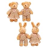 FRCOLOR 4 Pièces Porte-clés Amoureux Poupée Souple Décoration De Sac Ornement De Porte...