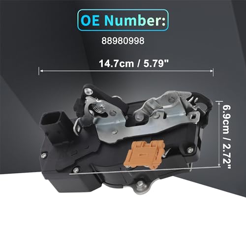 Image of X AUTOHAUX Replacement Front Right Passenger Side Power Door Lock Actuator Motor for Chevrolet Equinox 05-09 for Pontiac Torrent 06-09 Replace No.88980998 Black