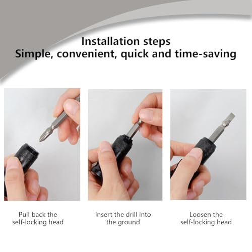 4 x Schlagschrauber Bit Adapter, 1/2 auf 1/4 Zoll Bit Adapter, Elektroschrauber-Adapter Schlagschrauber Adapter, Bithalter Schlagschrauber für Schlagratschenschlüssel