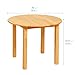 ECR4Kids 30in D Round Hardwood Table and Chair Set, 12in Seat Height, Kids Furniture, Honey