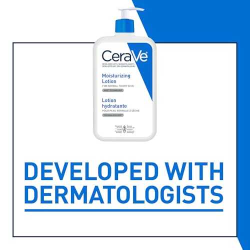 CeraVe Moisturizing Lotion, Daily Lightweight Face & Body Moisturizer with Hyaluronic Acid & Ceramides, Suitable for Dry & Sensitive Skin, Fragrance-Free, Non-Comedogenic & Allergy Tested, 473 mL - Image 7