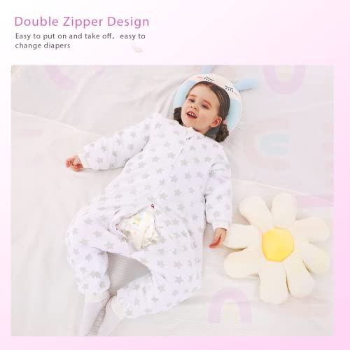 Image of WONDAY Toddler Sleep Sack with Feet, 2.5 Tog Lightweight Sleeping Sacks for Walking with Legs,6-12 Months