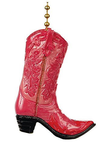 Pink Cowgirl Boot Ceiling Fan Pull - Western Decor