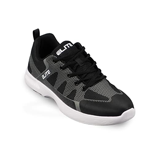 ELITE Men's Peak Bowling Shoes - 40% Lighter, Breathable Knitted Uppers, Universal Soles