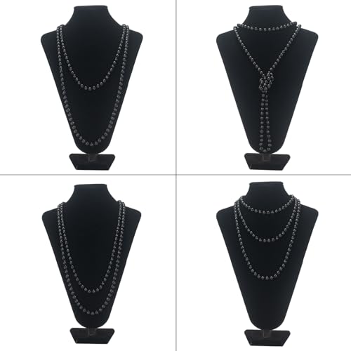 59" Long Pearl Necklaces for Women, Vintage Elegant Long Pearls Necklace for Wedding Party 1920s Gatsby Costume Jewelry4