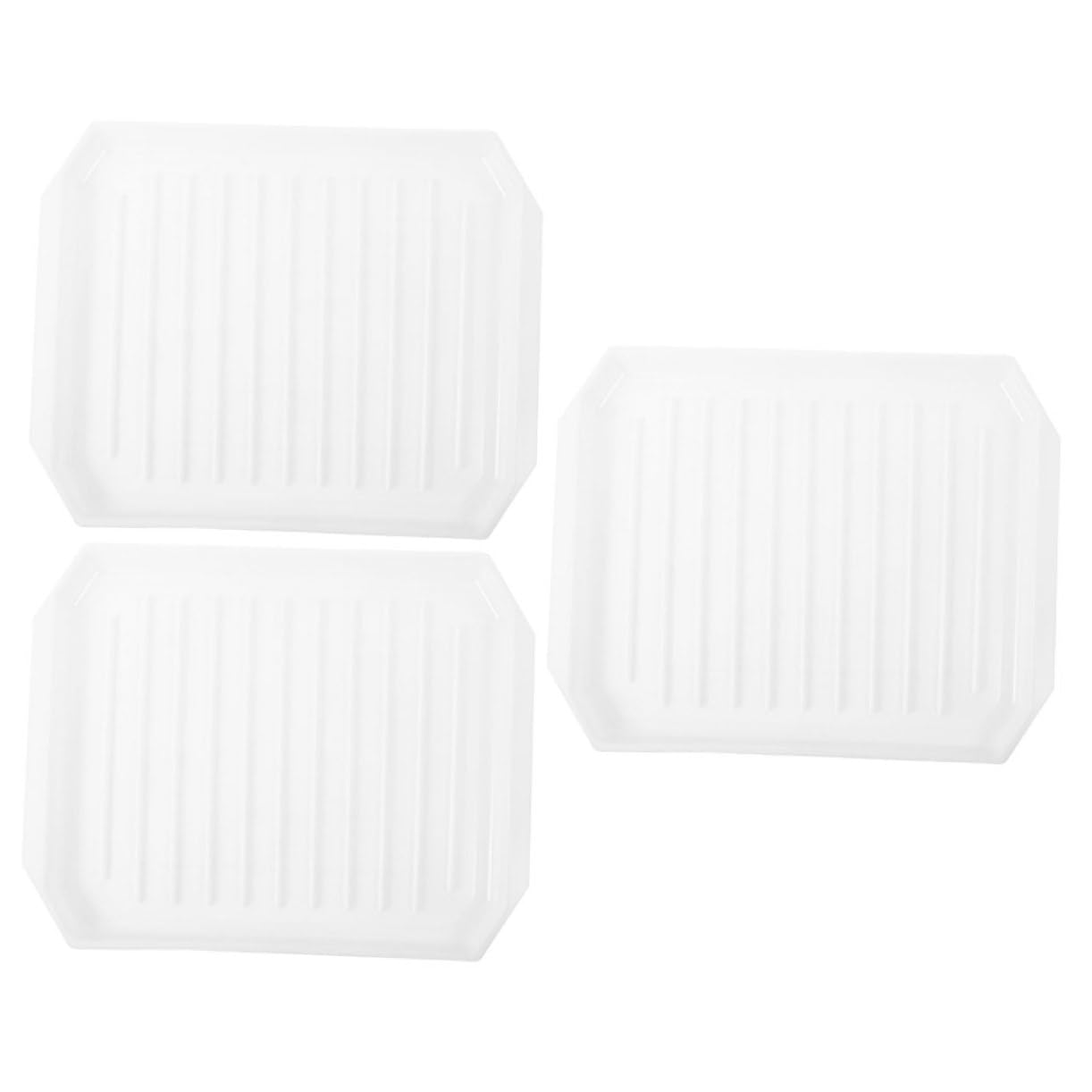 PRETYZOOM 3pcs Microwave Bacon Cooker Tray Multi-purpose Baking Pan for Oven Microwave Easy to Clean Bakeware for Cooking Bacon Roasted Meat Lasagna and Desserts