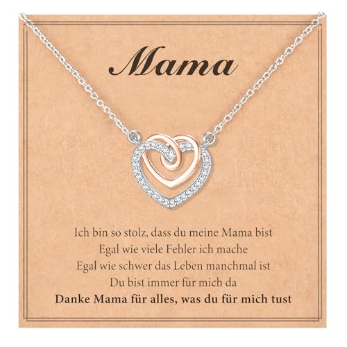 Aunis Mama Geschenk, Valentinstag Geschenke für Mama Mutter Geburtstag Kette Geburtstagsgeschenk Muttertag Weihnachtsgeschenke Weihnachten