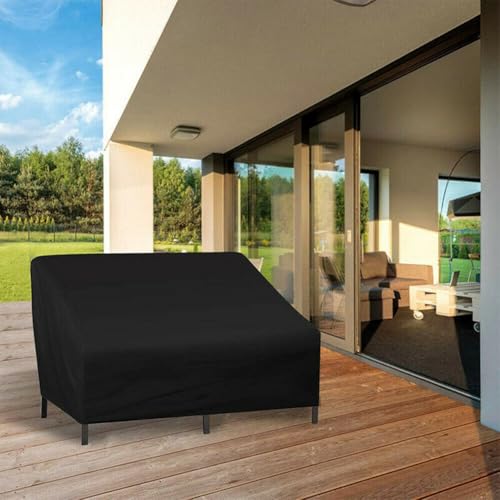 2-4 Seater Heavy Duty Patio Deep Bench Loveseat Cover, Waterproof Outdoor Deep Sofa Cover, Lawn Patio Furniture Covers with Air Vent for Indoor Outdoor Furniture(134x66x89cm)