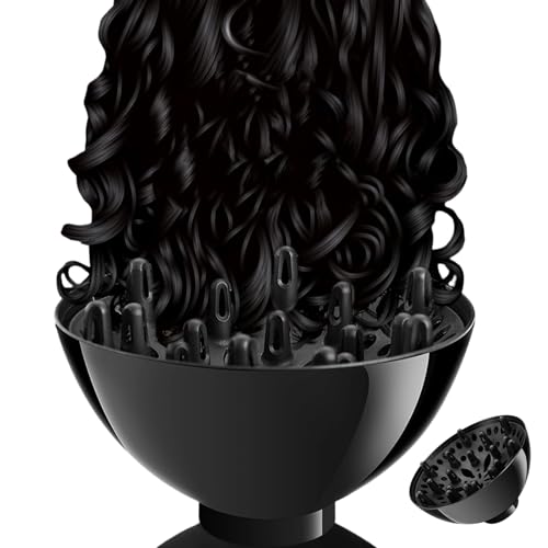 Peigne à brushing professionnel avec diffuseur de cheveux de 1,77 pouces - Design léger - Outil de coiffure robuste - Accessoire de coiffure avec ajustement...