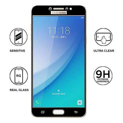 Image of Screen Protector for Samsung Galaxy Grand Prime | (G530) -Black Tempered Glass Edge-to-Edge 6D Screen Guard With Installation Kit