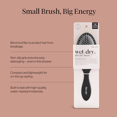 Kitsch Premium Wet & Dry Brush for Women, for Frizz-free Healthy Hair and Easy Combing