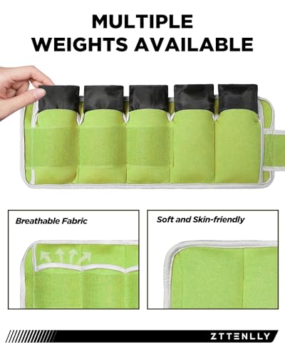 Image of Adjustable Ankle Weights for Women Men and Kids | 1 Pair 5 10 15 18 20 Lbs Leg Wrist Ankle Weight Straps for Yoga, Walking, Running, Aerobics, Gym, Dance, Pilates, Cardio