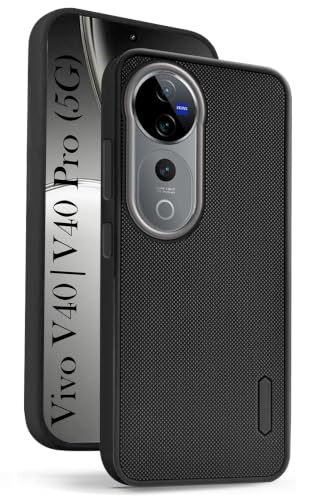 Image of Jkobi Rubberised Back Cover Case for Vivo V40 | Vivo V40 Pro 5G (Textured Grip Design | Micro-Fiber Cloth Inside | Slim and Light Weight | Soft Touch and Feel)
