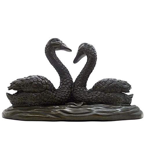Figurines en cuivre de couple de cygne, le cadeau de mariage idéal pour célébrer l'amour