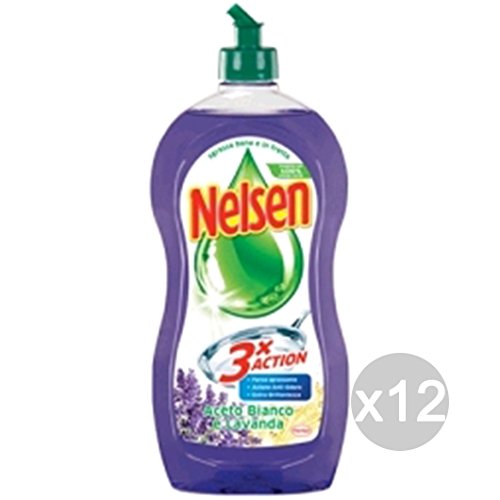 Set 12 NELSEN Piatti Aceto/Lavanda Lt 1 Detersivi E Pulizia Della Casa