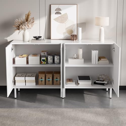 Aparador moderno de salon TIZZ blanco para decoracion de pasillo elegante 4