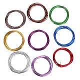 AKOOSY 9Roll Aluminium-Bonsaidraht in Farben Biegsamer Draht für Gartenpflanzen Bonsai-Formung Astfixierung Vielseitig für Anfänger und Experten Langlebig für den Gartenbereich