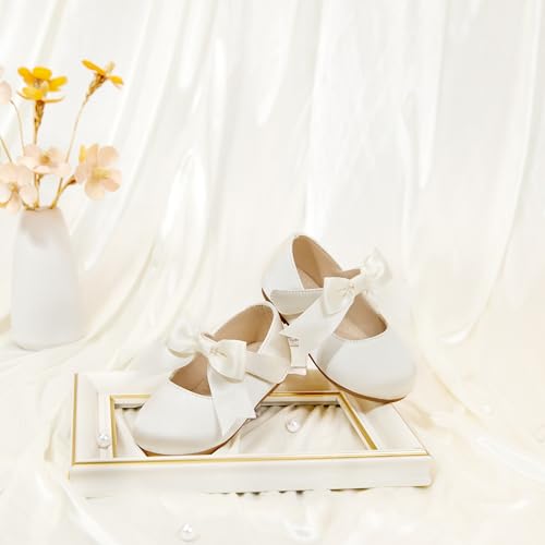 Image of PHIRAMIN Tollder Girl Dress Shoes - Little Girl Ballet Flats for Wedding Party