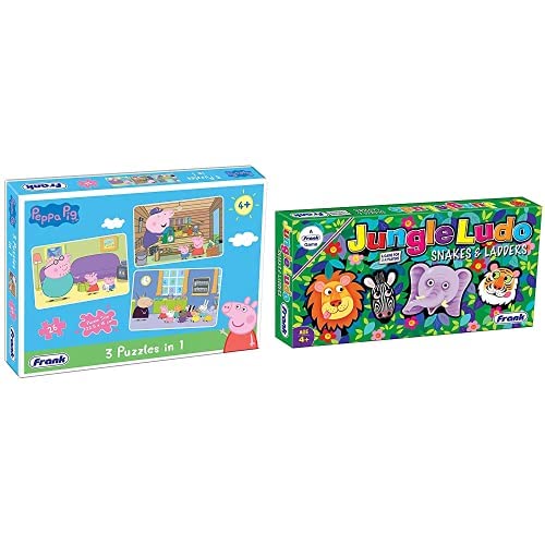 Buy Frank Peppa Pig 3 in 1 (26 Pcs) & Jungle Ludo and Snakes